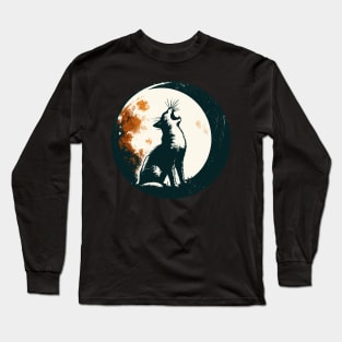 Funny howling cat Long Sleeve T-Shirt